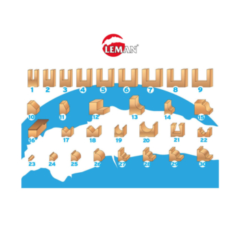 Leman 30-osainen yläjyrsinteräsarja 8mm - Kuva 2
