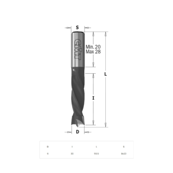 Triton jyrsinterä 2 x 6mm - Kuva 2