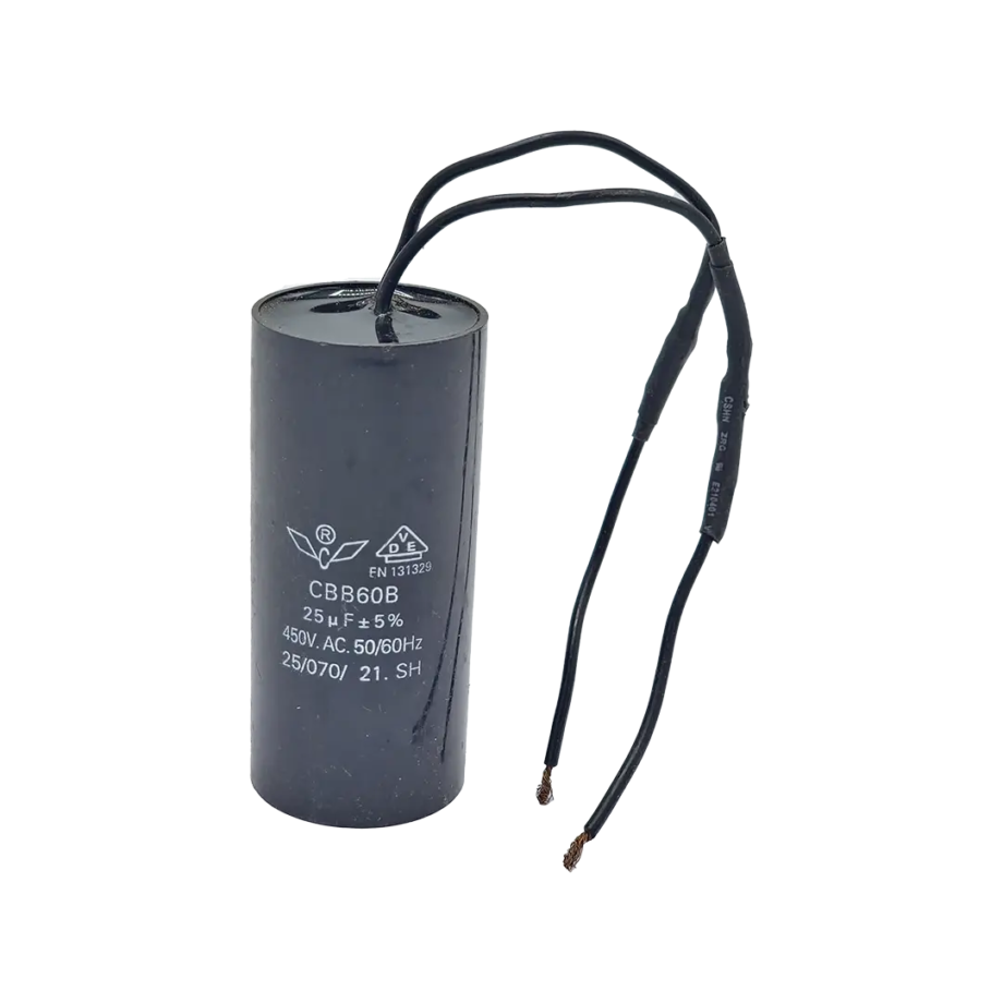 Kondensaattori 25uF 450V 50hz + johto