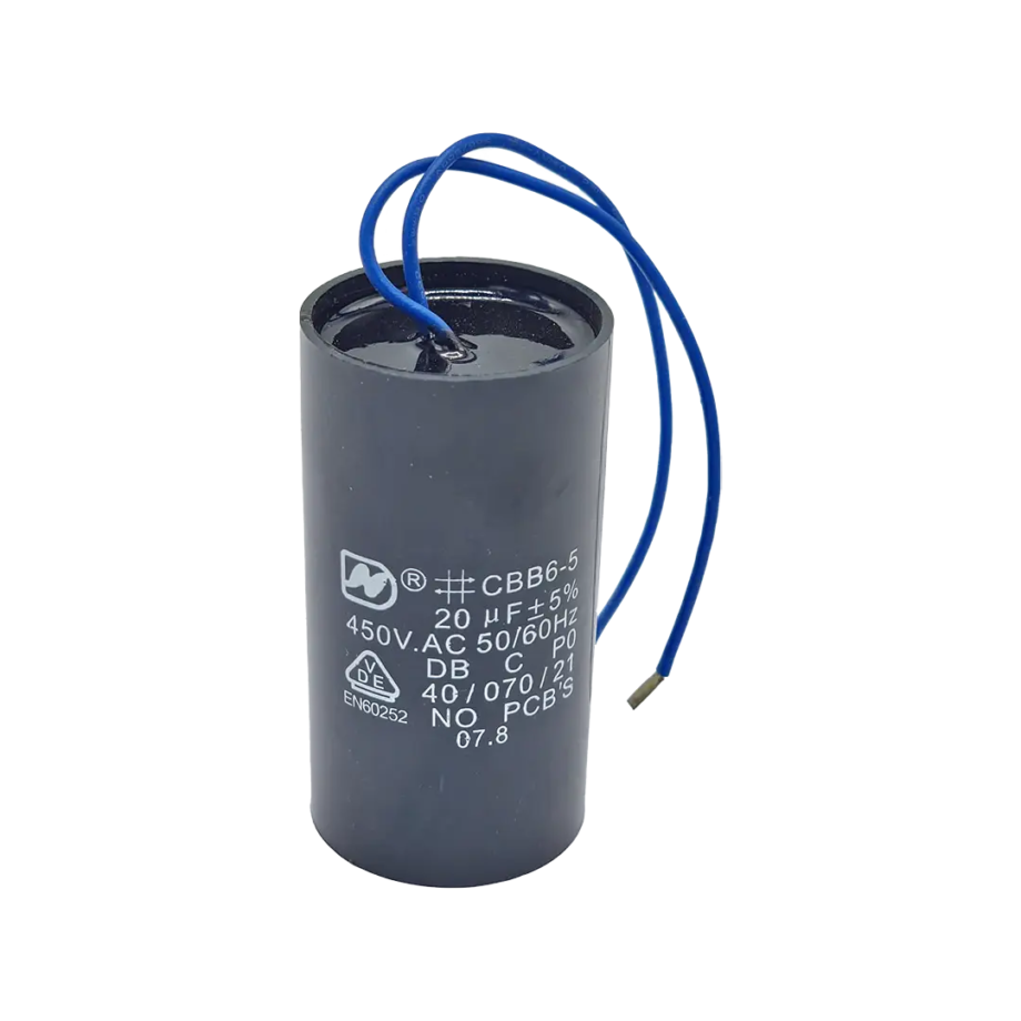 Kondensaattori 20UF/450V + johto
