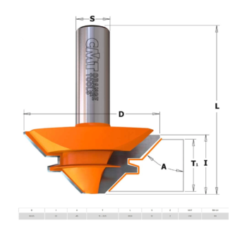 CMT Lukkopontti / kulmaliitos jyrsinterä D=70 S=12 - Kuva 2