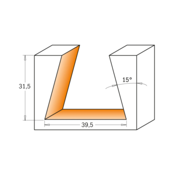 CMT Lohenpyrstö jyrsinterä D=39,5 S=M12X1 - Kuva 3